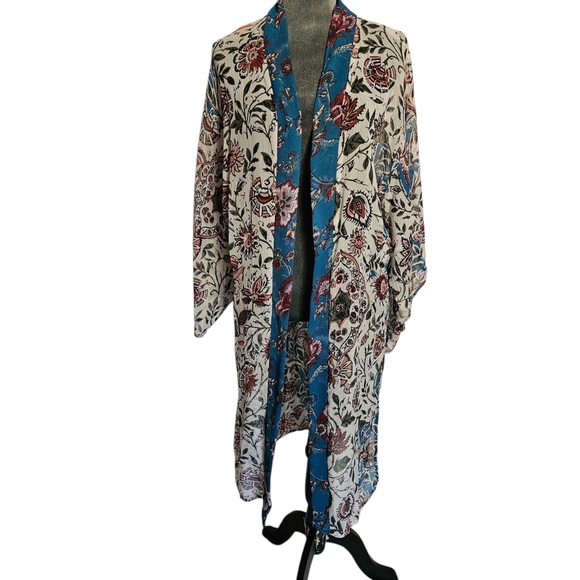 Christopher & Banks Floral Kimono OS - Picture 1 of 6